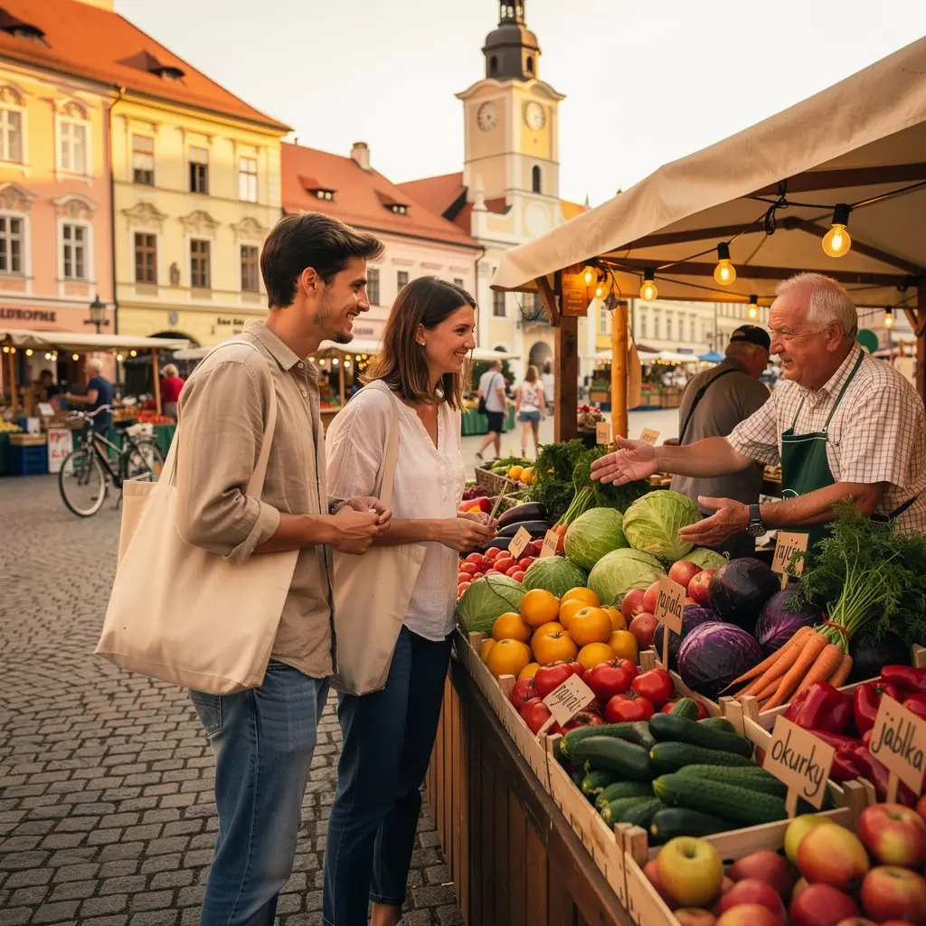 Detailní ilustrace ekosystému lesa s různými druhy fauny a flóry.