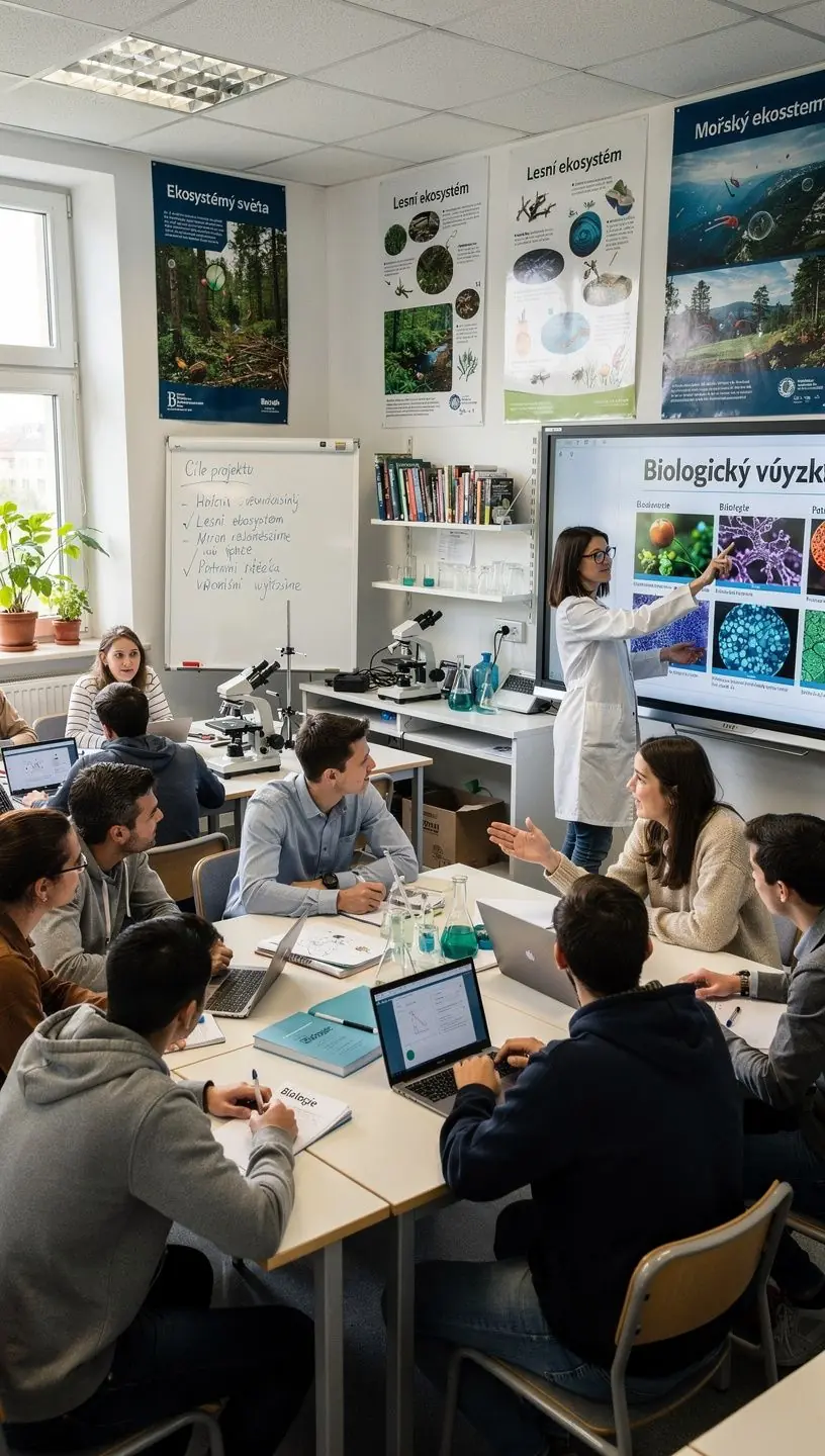 Kniha o evoluci s diagramy znázorňujícími vývoj druhů v čase.